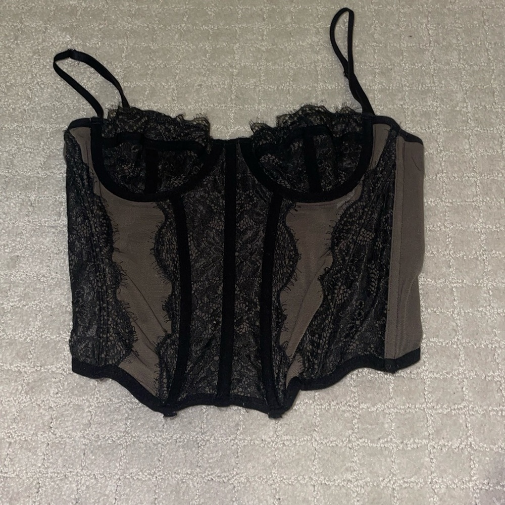 Urban outfitters black corset top